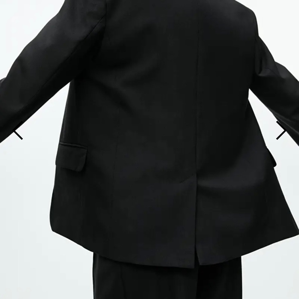 ❌ SOLD ❌ NWT ARKET Oversized Wool Hopsack Blazer in Black - Picture 5 of 8